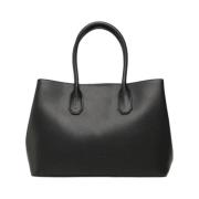 Stijlvolle Leren Dames Tas Patrizia Pepe , Black , Dames