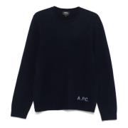 Donkerblauwe Pull Edward Blauwe Kleding A.p.c. , Blue , Heren