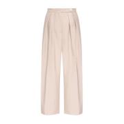 Wijde Broek W.w. Pants 005 Dries Van Noten , Beige , Dames