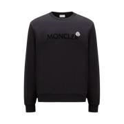 Logo Patch Sweatshirt Moncler , Black , Heren