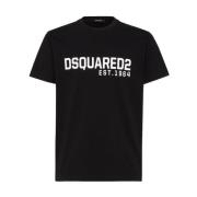 Zwart T-shirt S71Gd1457-D20014 Dsquared2 , Black , Heren