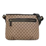 Pre-owned Canvas shoulder-bags Gucci Vintage , Beige , Dames