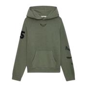 Khaki Groene Multibadge Strass Sweatshirt Zadig & Voltaire , Green , D...