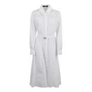 Barok A Jour Geborduurde Katoenen Jurk Versace , White , Dames