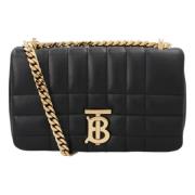 Leather shoulder-bags Burberry , Black , Dames