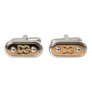 Zilver Goud Messing Manchetknopen Logo Details Dolce & Gabbana , Yello...