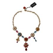 Siciliaanse Bloemen Statement Ketting Dolce & Gabbana , Yellow , Dames