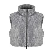 Peach Gevoerde Mouwloze Donsjas Peserico , Gray , Dames