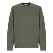 Groene Katoenen Crew Neck Sweatshirt Stone Island , Green , Heren