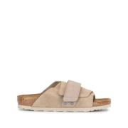 Anatomische Leren Sandalen met Klittenbandsluiting Birkenstock , Beige...