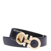 Klassieke Leren Riem voor Mannen Salvatore Ferragamo , Blue , Dames