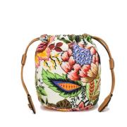 Satijnen tas met print en leer Etro , Multicolor , Dames