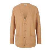 Merino Cashmere Cardigan Coat Riani , Brown , Dames