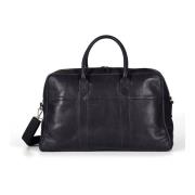 Zwarte Leren Weekendtas Howard London , Black , Heren