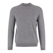 Kasjmier Zijden Pullover Ronde Hals Grijs Malo , Gray , Heren