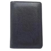 Pre-owned Leather wallets Louis Vuitton Vintage , Black , Heren