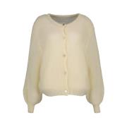 Off-White Gebreid Vest Amélie & Amélie , Beige , Dames