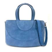 Pre-owned Leather handbags Bvlgari Vintage , Blue , Dames