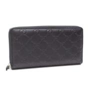 Pre-owned Leather wallets Gucci Vintage , Black , Dames