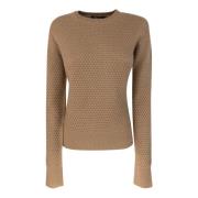 Kasjmier Crewneck Trui Bruin Max Mara Studio , Brown , Dames