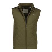 Khaki Winter Bodywarmer Gant , Green , Heren