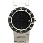 Pre-owned Stainless Steel watches Bvlgari Vintage , Black , Dames