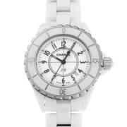 Pre-owned Stainless Steel watches Chanel Vintage , White , Heren