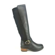 Zwarte laars met gespdetail Remonte , Black , Dames