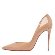 Pre-owned Leather heels Christian Louboutin Pre-owned , Beige , Dames