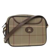 Pre-owned Canvas shoulder-bags Burberry Vintage , Beige , Dames