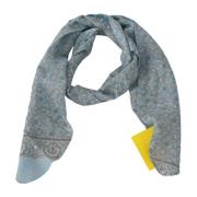 Luxe Zijden Bandana Wrap Sjaal Ermanno Scervino , Blue , Dames