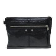 Pre-owned Leather clutches Balenciaga Vintage , Black , Unisex