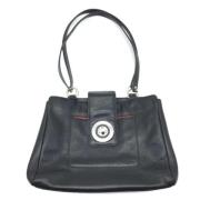 Pre-owned Leather shoulder-bags Bvlgari Vintage , Black , Unisex