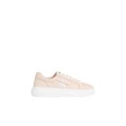 Lage Leren Sneakers - Roses Calvin Klein , Pink , Dames