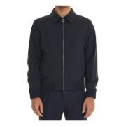 Wollen Bomberjack met Elastische Taille Boss , Blue , Heren