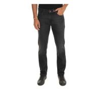 Denim Jeans met Chrome Steel Logo Boss , Gray , Heren