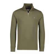 Groene Half Zip Sweater Gant , Green , Heren