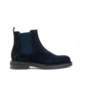 Suede Chelsea Boots Elastic Beatles Marco Ferretti , Blue , Heren