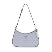 Stijlvolle Schoudertas met 4G Logo Guess , Blue , Dames