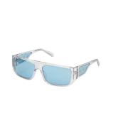 Kristal Blauwe Zonnebril Guess , White , Unisex