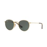 Ronde Metalen Junior Zonnebril Groene Lens Ray-Ban , Yellow , Unisex