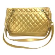 Pre-owned Leather chanel-bags Chanel Vintage , Yellow , Dames