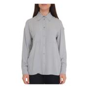 Zijde Blend Rapid Blouse Pennyblack , Gray , Dames