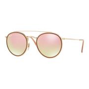 Ronde Dubbele Brug Zonnebril Ray-Ban , Yellow , Unisex