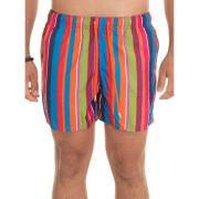 Gestreepte Boardshort met Logo's voor en achter Gallo , Multicolor , H...