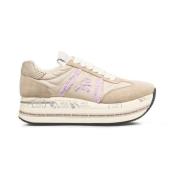 Beige Platform Sneakers Beth Premiata , Beige , Dames