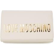 Ivory Logo Ketting Schoudertas Love Moschino , Beige , Dames