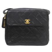 Pre-owned Leather chanel-bags Chanel Vintage , Black , Dames