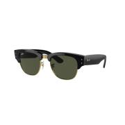 Mega Clubmaster Zonnebril Groene Lens Ray-Ban , Black , Unisex