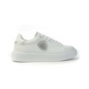 Leren Sneakers voor Vrouwen Blauer , White , Dames